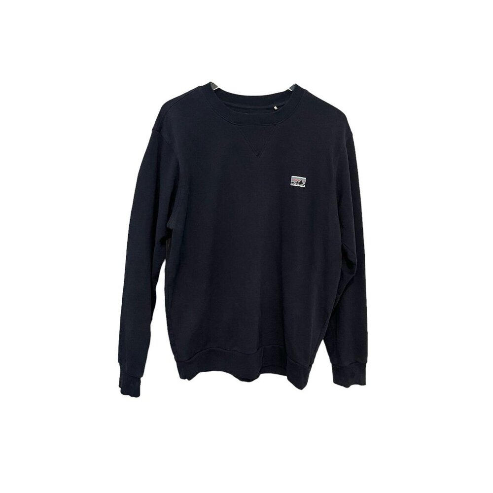 Patagonia Men’s Med Crew Neck Pullover Sweatshirt Navy Blue Regular Fit Outdoor
